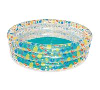 Piscine Gonflable Enfant - Bestway - Transparent Tropical Play - Rond - 170x53 cm - Vinyle durable - Multicolore