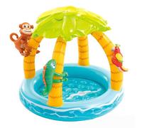 Piscine gonflable pour enfants de 1 à 3 ans,en forme de tortue,parasol,avec motif marin,jouet amusant pour l'extérieur - Type tropical island