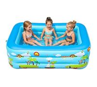 Piscine gonflable pour - Résistante aux UV - Grande piscine portable et pliable - Piscine d'extérieur carrée - Pour temps chaud, jardin, cour, terrasse, pelouse, parc aquatique, fête I