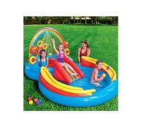 Intex Piscine gonflable Rainbow Ring Play Center 297x193x135cm 57453NP, centre de jeux de piscine,,, centres de jeux de piscine 3202797 G