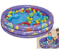 PISCINE GONFLABLE RONDE A BALLES POUR ENFANTS BESTWAY 101LT 102xH25 -52466