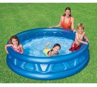 Piscine gonflable ronde Soft Side Pool pour enfant et famille - INTEX - 188x46cm - Capacité 666L - Bleu