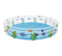 Piscine gonflable ronde - ZUUKO - Dimensions 183x33 cm - Capacité 480 litres - Motifs marins - Trois boudins