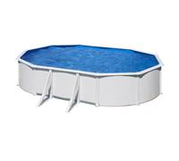 Gre Piscine hors-sol acier Bora Bora ovale blanc 6,10 x 3,75 x H 1,20 m