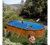 Piscine acier Gré ovale Mauritius 744 x 399 x H.132 cm - Filtre à sable