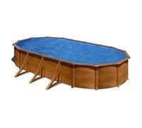 Gre – Piscine acier ovale Pacific 744 x 575 x H 122 cm – Filtre à sable