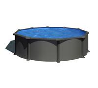 Piscine Gre acier ronde Anthracite - Ø 480 x 132 cm (Filtre à sable)