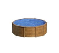Piscine ronde acier Gré Sicilia imitation bois Ø 460 x h 120cm