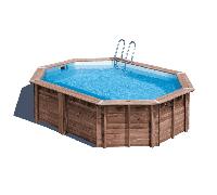 Piscine Gre bois Bambu 2 - 535 x 335 x H 136 cm (Filtre à sable)