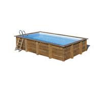 Piscine Gre bois Evora - 620 x 420 x H 133 cm (Filtre à cartouche)