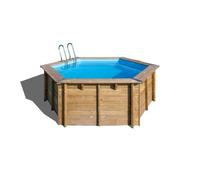 Piscine Gre bois Vanille 2 - Ø 400 x H 119 cm (Filtre à sable)