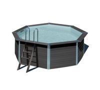 Piscine hors sol composite gris Gré ø4,10 x h.1,24 m