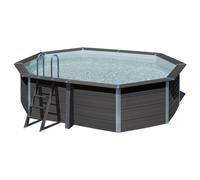 Piscine hors sol composite gris Gré 5,24 x 3,86 x h.1,24 m