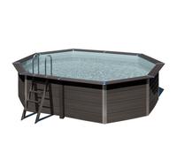 Piscine - GRE - Composite Octogonale Allongée - Blanc - 5m x 3m x 1.2m