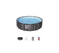 Piscine Hors Sol 105614ZGSX21 13030L Bois Polyester Gris