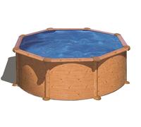 Piscine hors sol acier aspect bois Piscineo Alto Diam 3.50m H 1.32m
