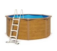 Piscine hors sol acier ronde Ø 3,05 x 1,20 m aspect bois CANYON