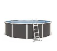 Piscine hors sol acier ronde Ø 5,50 x 1,32 m anthracite VARUNA