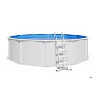 Piscine hors sol acier ronde diam 5,50 x 1,32 m blanche SAPHIR