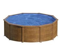 Piscine acier Pacific - Imitation bois - Ronde - Ø 4,60 m x 1,20 m - Gre - Piscine acier