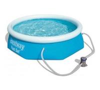 Piscine Hors-Sol Autoportante Gonflable Piscine Fast Set Bestway 244x66 cm Filtre à cartouche 1.249 litres/heure G