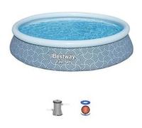 Bestway Piscine autoportante ronde Fast Set 396 x 84 cm avec pompe