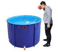 Piscine Hors Sol - Bassin À Poissons Rond Pliable En Toile, Piscine D'élevage Extérieure Pliable - Revêtement En PVC Flexible Avec Cadre Grand Réservoir De Rétention D'aquarium For Koi/poissons Rouges