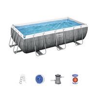 Piscine hors-sol Bestway 56721-3 Power Steel 404x201x100 cm effet rotin
