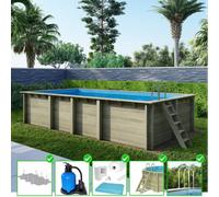 Piscine hors sol bois AQUA Altanka-7 x 3.75m x 1.45m-
