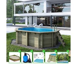 Piscine hors sol bois NEMO Altanka-4.3 x 3m x 1.18m-