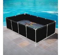 Piscine hors sol, cadre en acier durable, piscine de jardin pour les familles, assemblage facile, construction en métal robuste