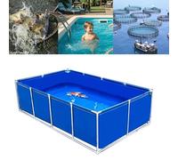 Piscine hors sol, cadre en acier, piscine de jardin pour familles et enfants, montage facile avec rustine de réparation