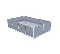 Piscine hors sol, cadre rectangulaire en acier, piscine de jardin durable pour s'amuser en famille, assemblage facile