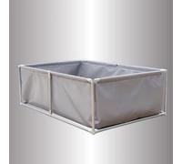 Piscine hors sol, cadre rectangulaire en acier, piscine de jardin durable pour s'amuser en famille, assemblage facile