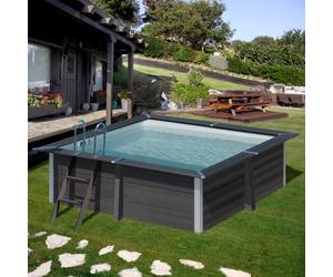 Piscine hors sol Composite Avantgarde carrée 3.26m x 3.26m Hauteur 0.96m