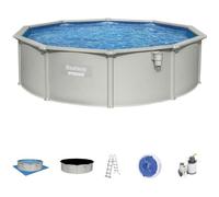 Piscine Hors Sol en Acier Bestway Hydrium 460x120 cm Épurateur à Cartouche de 5.678 l-h Bâche, Échelle, Tapis de Sol