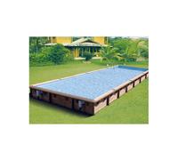 Piscine hors sol en bois Linéa - 1100 x 500 x H 140 cm - Liner beige 75/100 ème