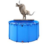 Piscine hors-sol en PVC pour bassin à poissons 1,8 x 0,8 m 2034L Matériau en toile durable Idéal pour une utilisation temporaire Bleu