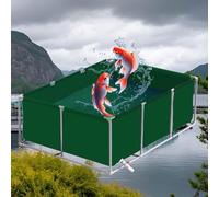 Piscine hors-sol en PVC pour poissons koï et tortues carpes koï, 2 x 1 x 0,6 m avec vanne de vidange, cadre de stockage d'eau, utilisation extérieure durable