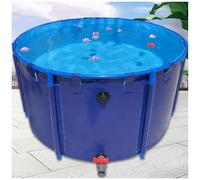 Piscine Hors Sol en Toile pour Étang À Poissons, Réservoir d'eau Portable, Cadre Pliable, Grande Piscine D'aquaculture pour L'irrigation du Jardin, Revêtement D'étang,150cm*60cm