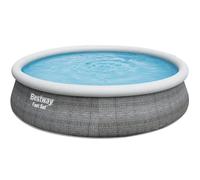 Piscine hors sol Fast Set motif rotin gris - 457 x 107 cm avec pompe