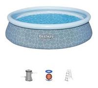 Piscine hors-sol gonflable BESTWAY Fast Set 4,57 x 1,07 m DuraPlus Bleu G