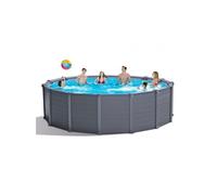 INTEX Graphite Gray Panel Pools Set Piscine 478 x 124 cm la filtration 26384NP
