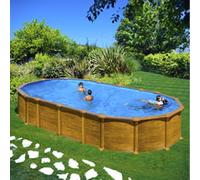 Piscine hors-sol GRE acier ovale 730x375x1,32 AMAZONIA PROV7388WO