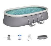 Piscine hors-sol ovale BESTWAY Fast Set 4,88 x 3,05 x 1,07 m gris Gris G