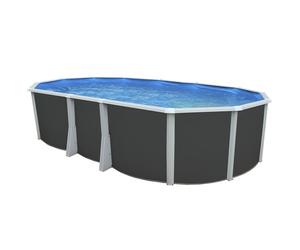 Piscine hors sol Ovale Ibiza Compact anthracite 6.40m x 3.66m H1.32m