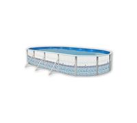 MOSAIQUE Piscine hors sol ovale en acier 730 x 366 x 120 cm (Kit complet piscine, Filtre, Skimmer et échelle)