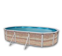 Piscine hors sol Ovale Pinus 6.40m x 3.66m H1.20m