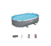 Piscine hors-sol ovale Steel Pro MAX 488x305x107 cm acier gris