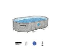 Piscine hors-sol ovale Steel Pro Max Splashview 488x305x107 cm Tritech